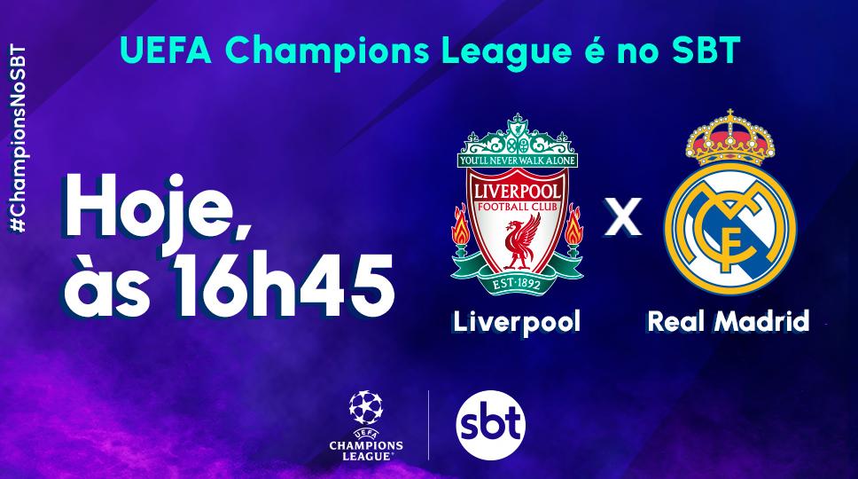 SBT Transmite Liverpool X Real Madrid Pelas Oitavas Da Champions